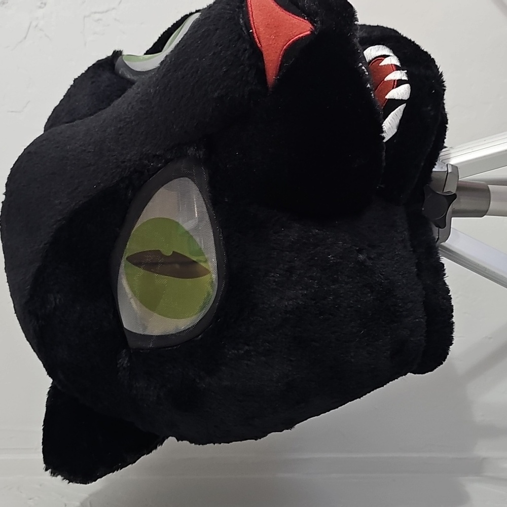 Black Plush Cat Costume Mascot Head